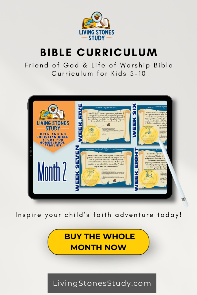 Christian family discipleship curriculum sample pages